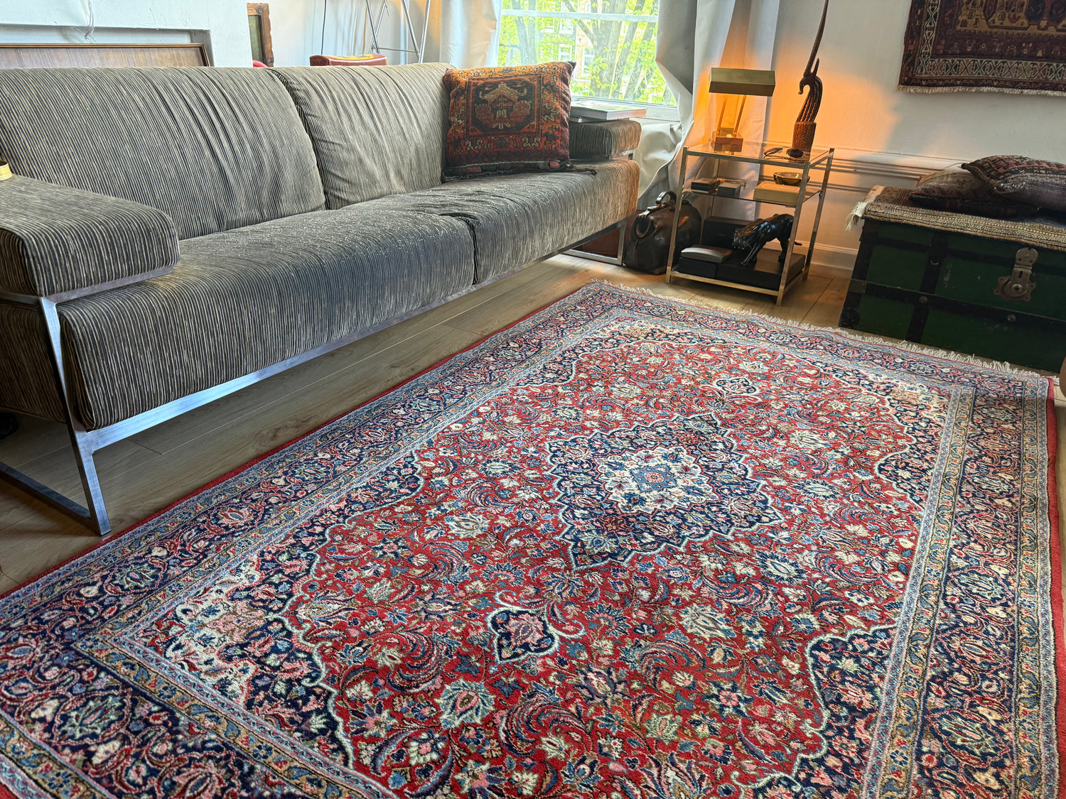 Vintage hand-knotted classic carpet 243 × 148 cm