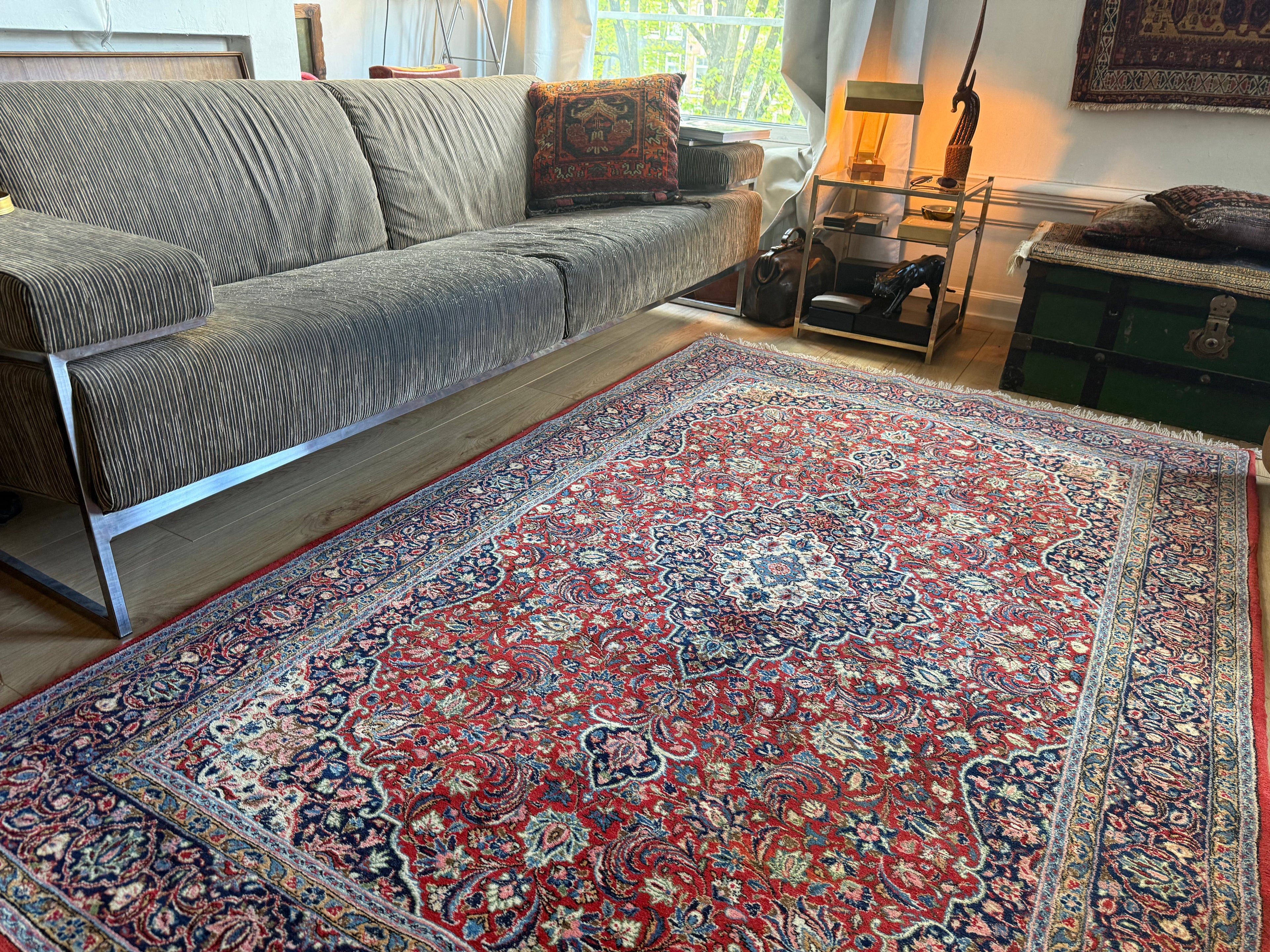 Vintage hand-knotted classic carpet 243 × 148 cm