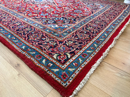Hand-knotted classic medallion carpet – 295 × 200 cm