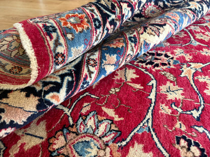 Groot handgeknoopt vintage vloerkleed met medaillon – 400×302 cm