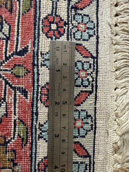Hand-knotted Kashmir carpet – Garden design – 283 × 185 cm