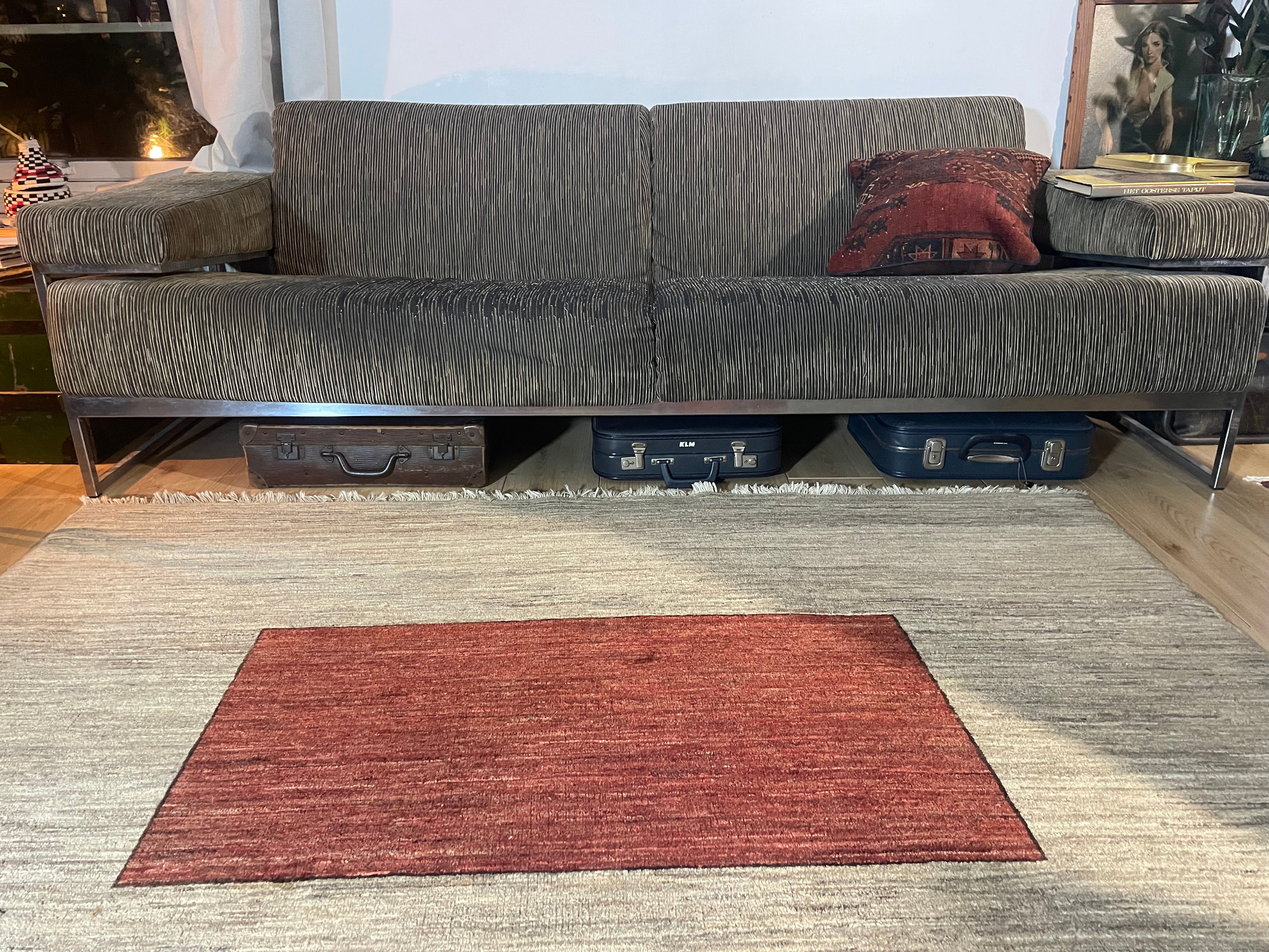 Handgeknoopt Gabbeh-stijl tapijt – ca. 282 × 190 cm