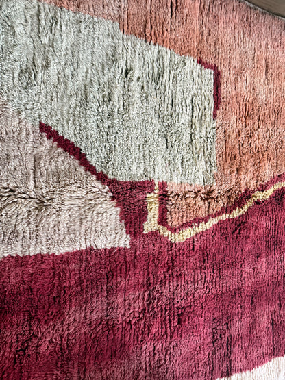 Vintage hand-knotted Moroccan rug – 291 × 203 cm