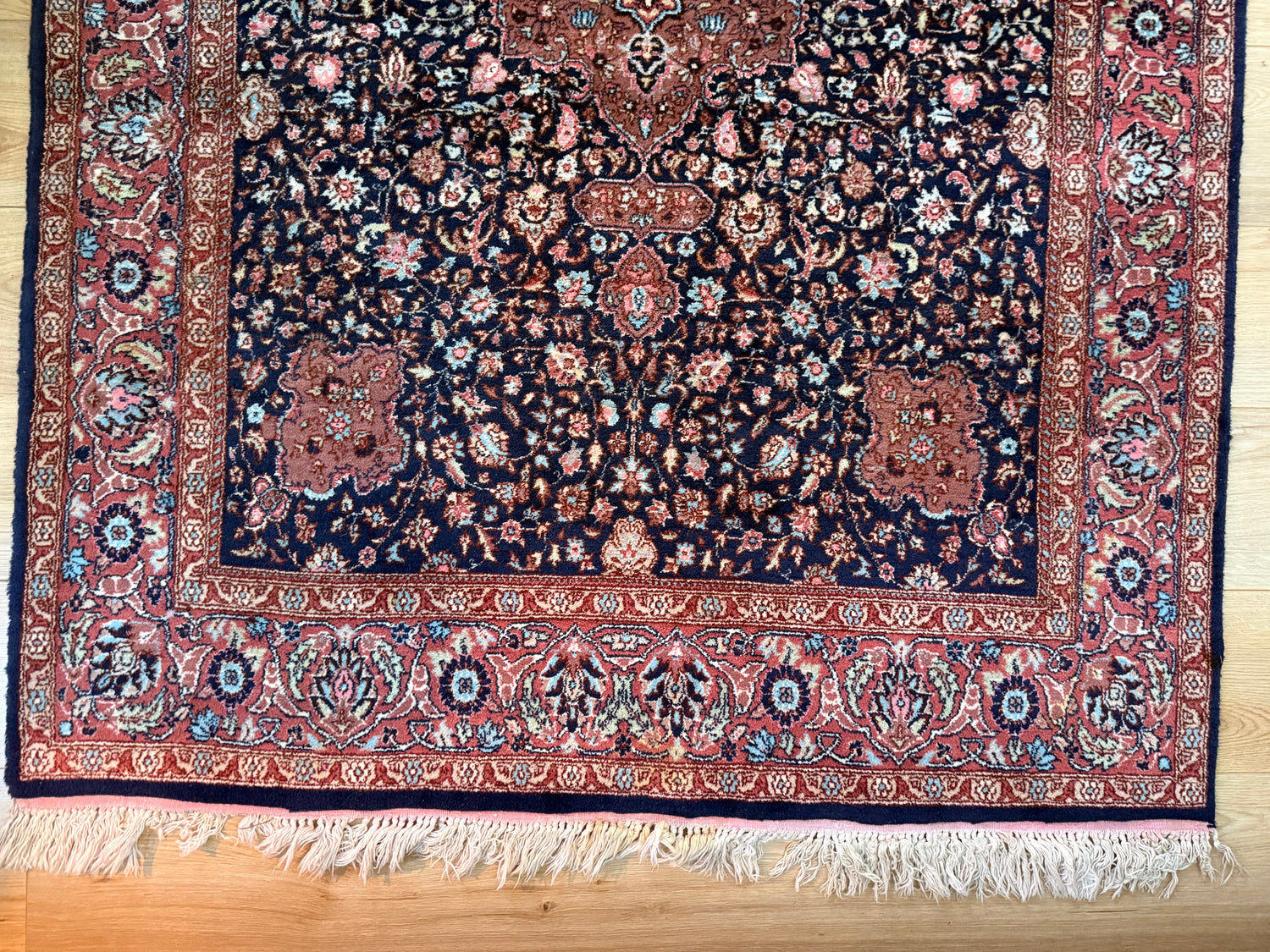Handgeknoopt vintage Tabriz-stijl tapijt – ca. 208 x 128 cm