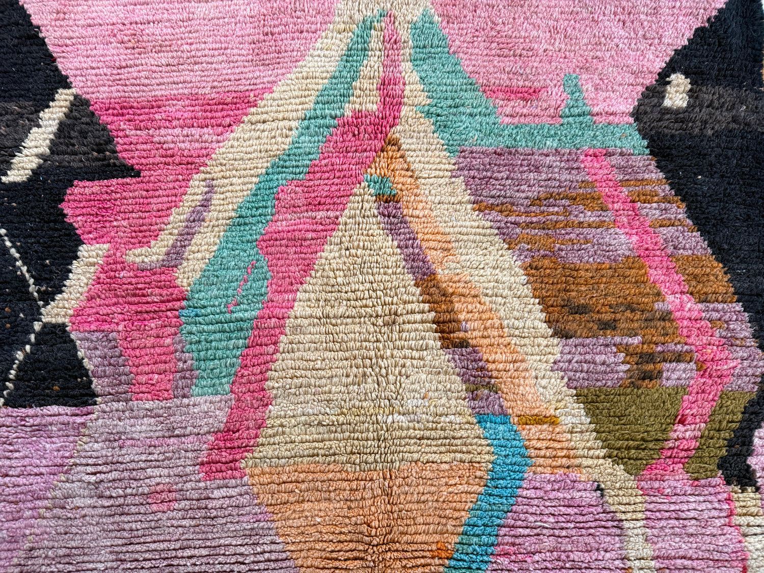 Marokkaans vintage Berber tapijt met zachte pasteltinten – 288 × 170 cm