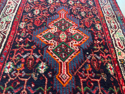 Handgeknoopte vintage Oosterse loper – ca. 305 × 88 cm