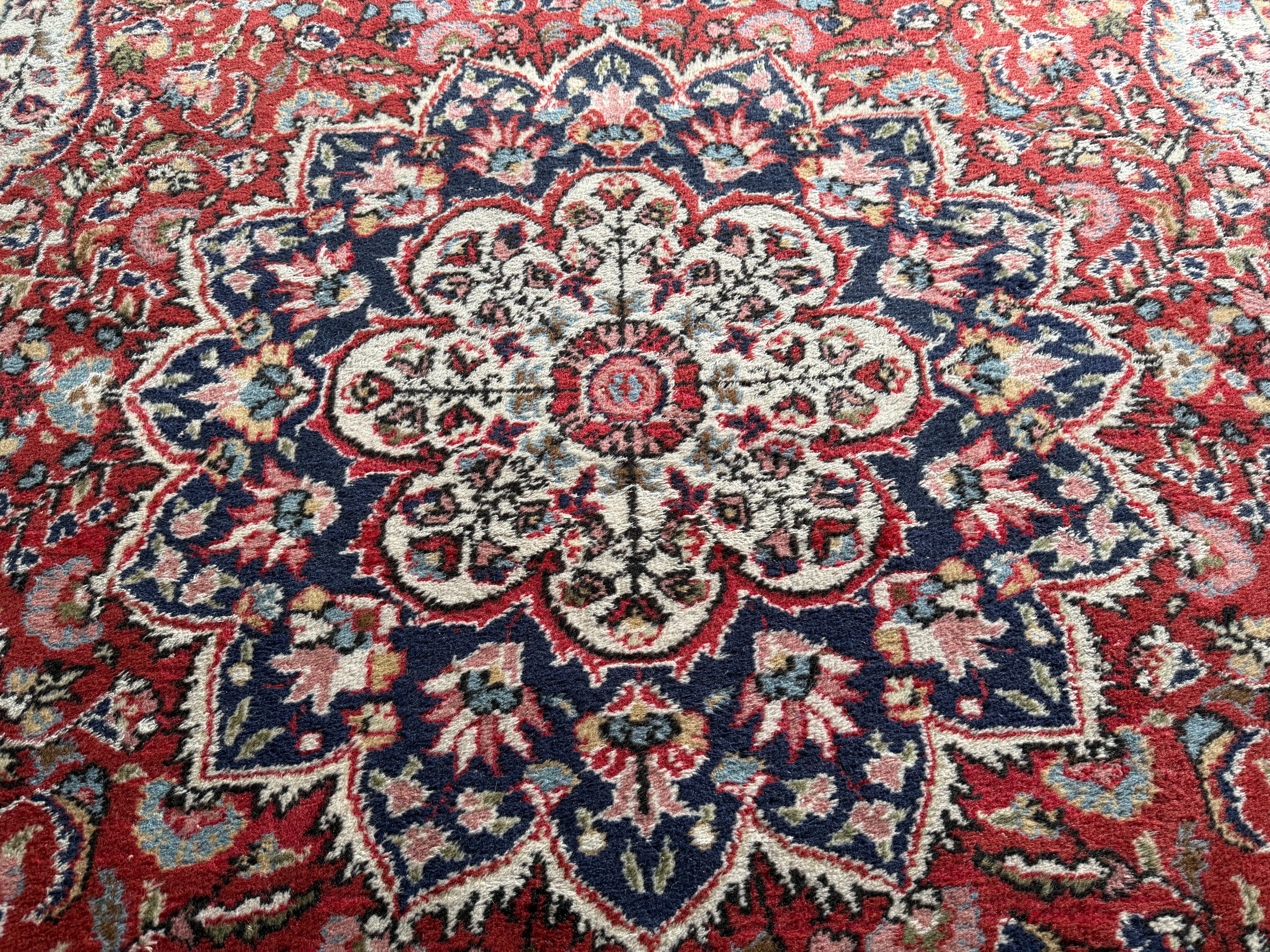 handgeknoopt Oosters Vintage tapijt Kashan stijl  215 x 345 cm