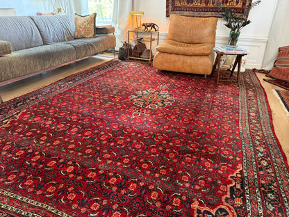Grande tappeto persiano vintage Hosseinabad – 356 × 242 cm, risalente circa al 1960