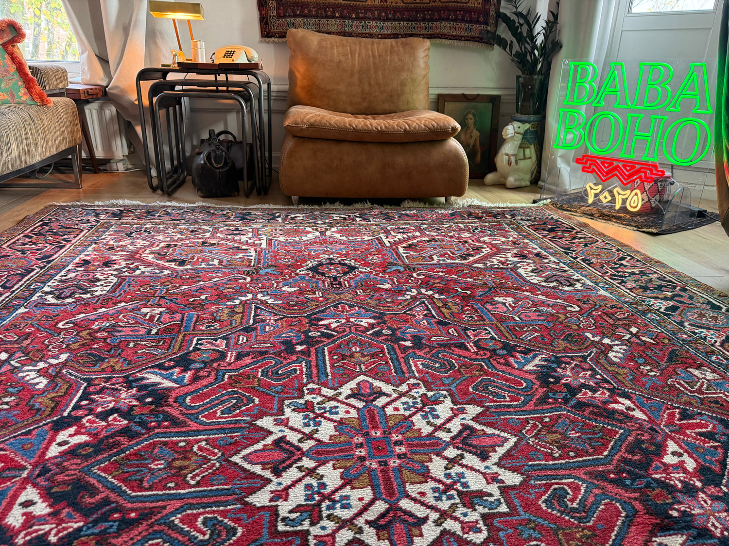 Heriz-stijl vintage tapijt – 320 × 223 cm