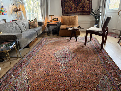 Tapete vintage nó à mão – estilo Bidjar – 310 × 200 cm – padrão Mahi