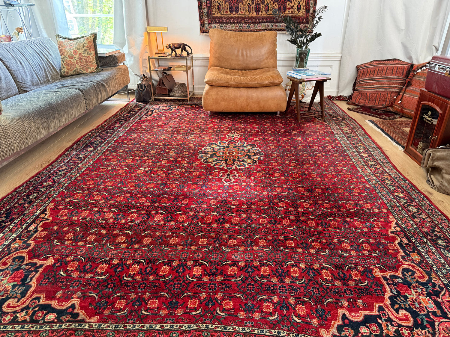 Grande tappeto persiano vintage Hosseinabad – 356 × 242 cm, risalente circa al 1960