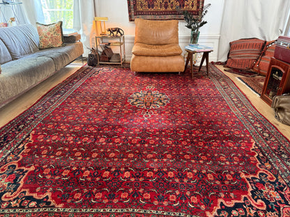 Grande tappeto persiano vintage Hosseinabad – 356 × 242 cm, risalente circa al 1960