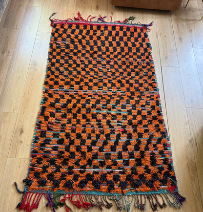 Vintage Boucherouite Rug – 211 × 120 cm