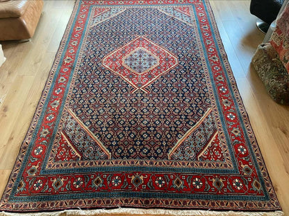 Groot ongebruikt Vintage handgeknoopt tapijt Oosterse Bidjar stijl 𝟑𝟎𝟎- 𝟏𝟖𝟕 𝐜𝐦