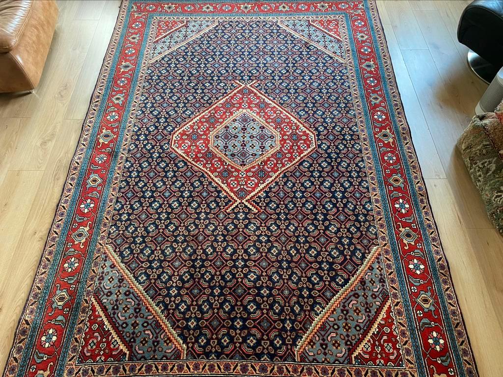 Groot ongebruikt Vintage handgeknoopt tapijt Oosterse Bidjar stijl 𝟑𝟎𝟎- 𝟏𝟖𝟕 𝐜𝐦