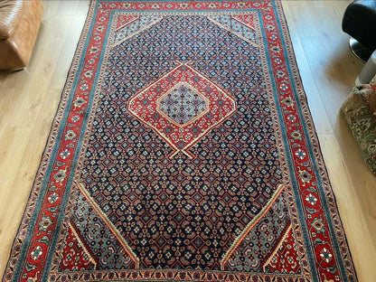 Groot ongebruikt Vintage handgeknoopt tapijt Oosterse Bidjar stijl 𝟑𝟎𝟎- 𝟏𝟖𝟕 𝐜𝐦