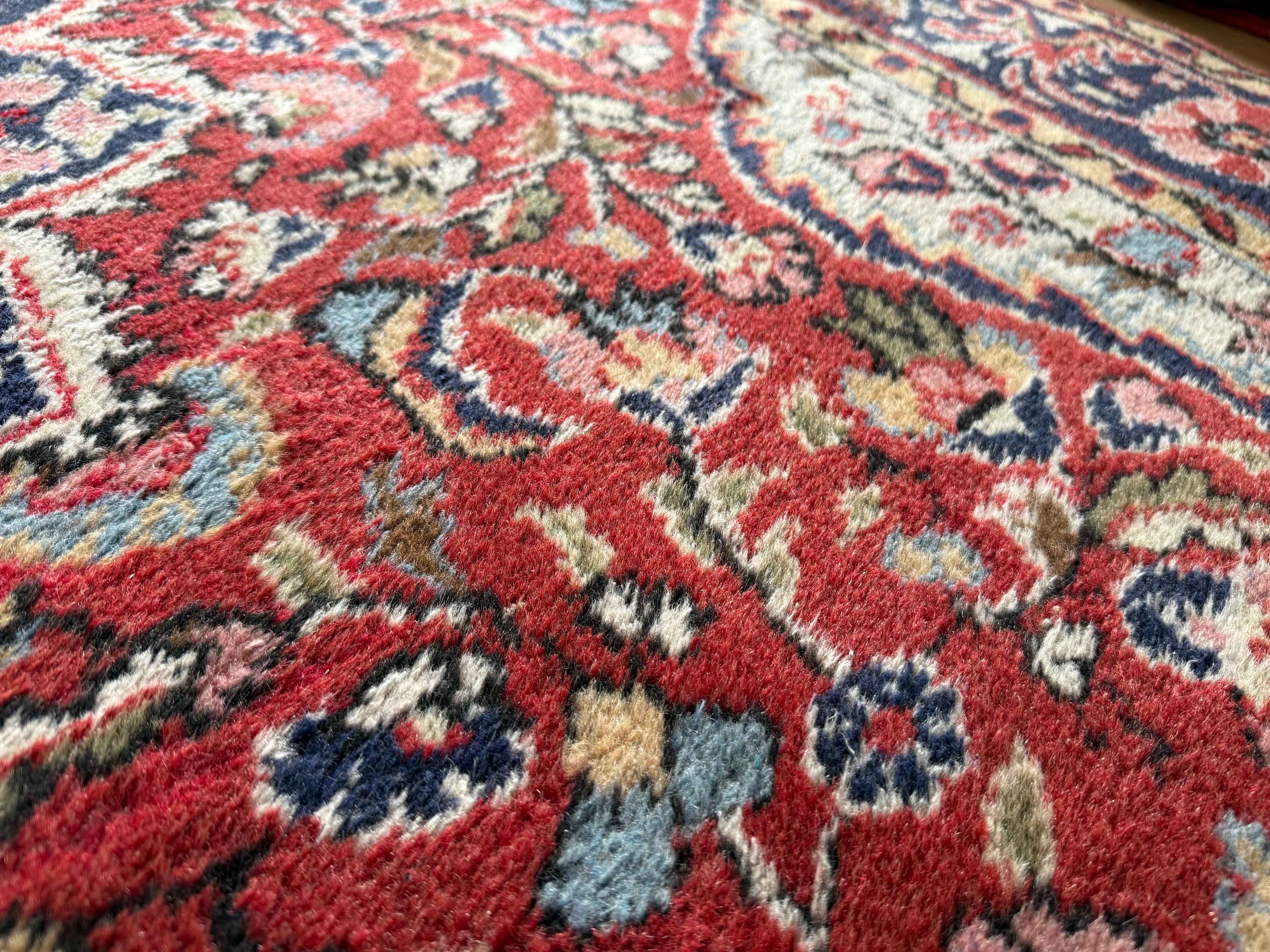 handgeknoopt Oosters Vintage tapijt Kashan stijl  215 x 345 cm