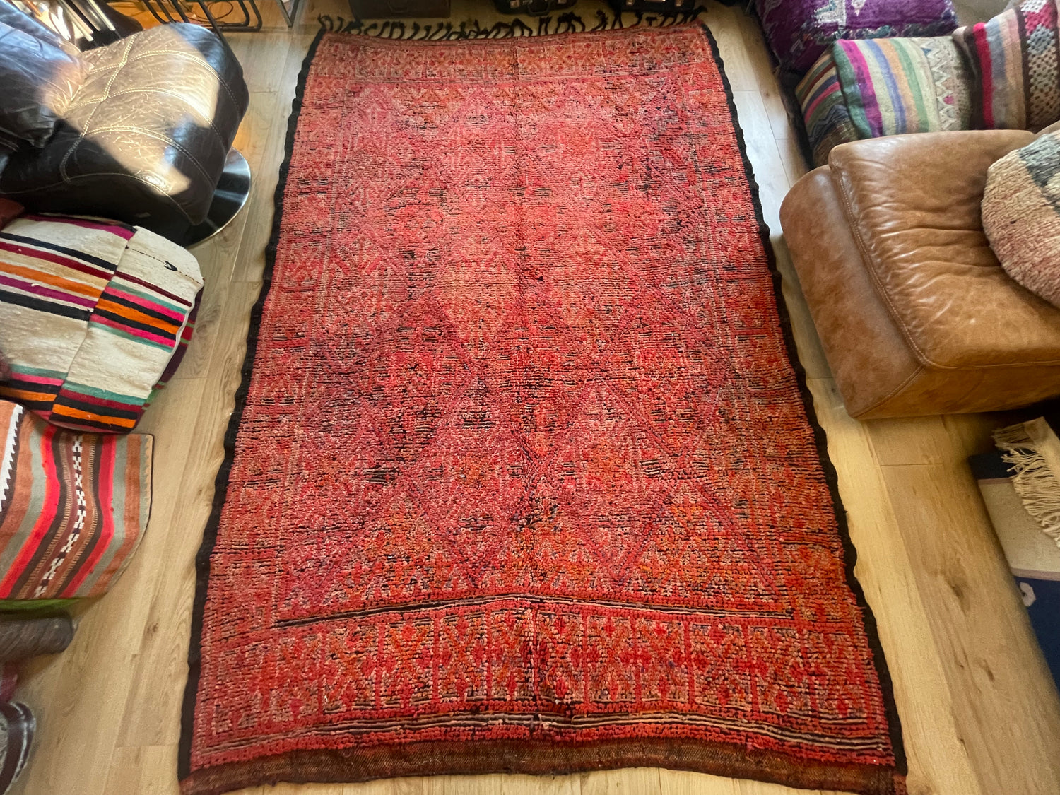 Handgeknoopt vintage Talsint tapijt – Marokko – ca. 296 × 187 cm