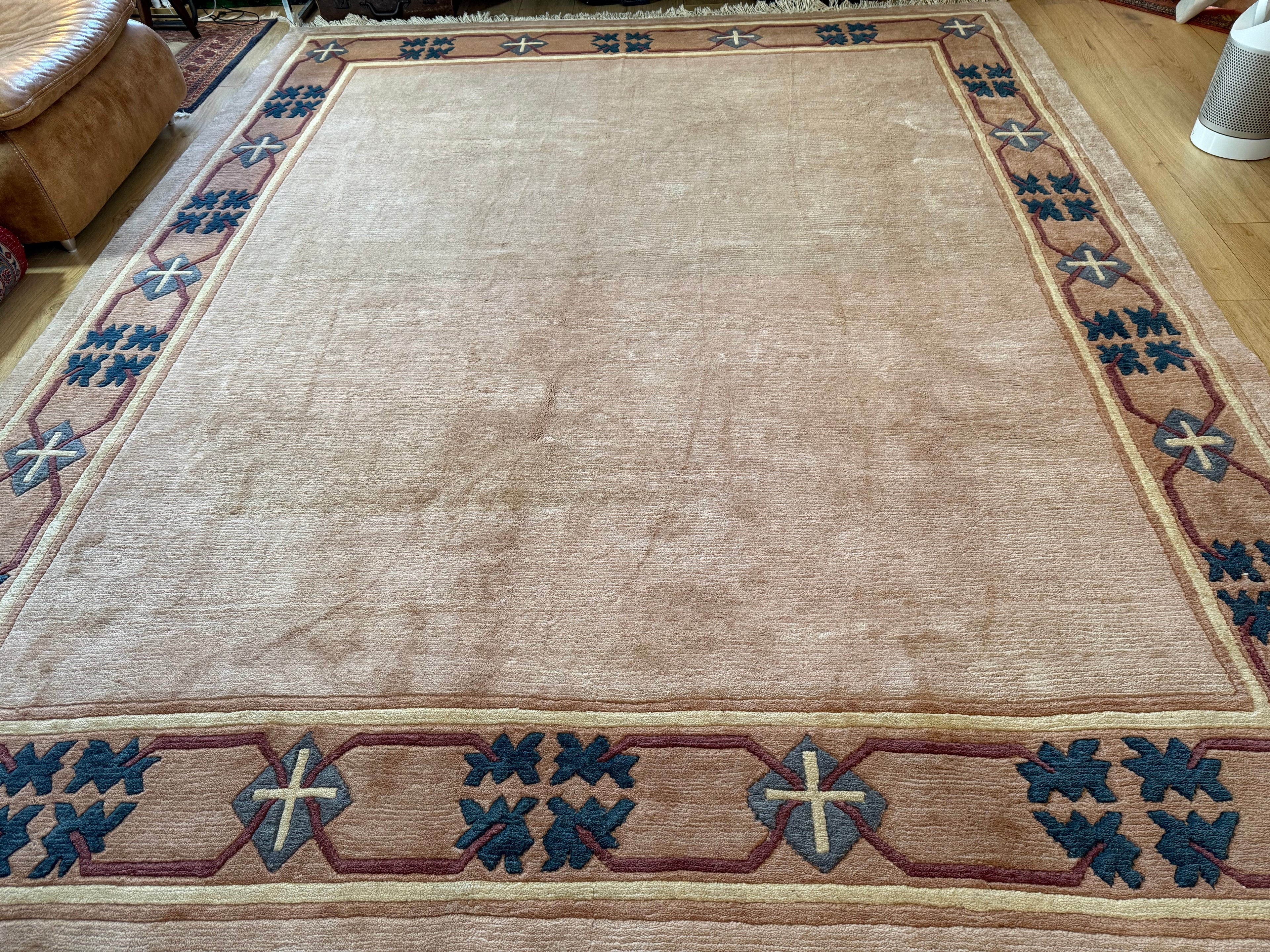 Handgeknoopt vintage tapijt – Chinese Art Deco stijl – ca. 250 × 300 cm