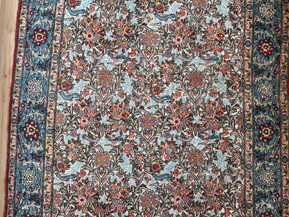 Hand-knotted vintage carpet in Ghom style – 212 × 138 cm