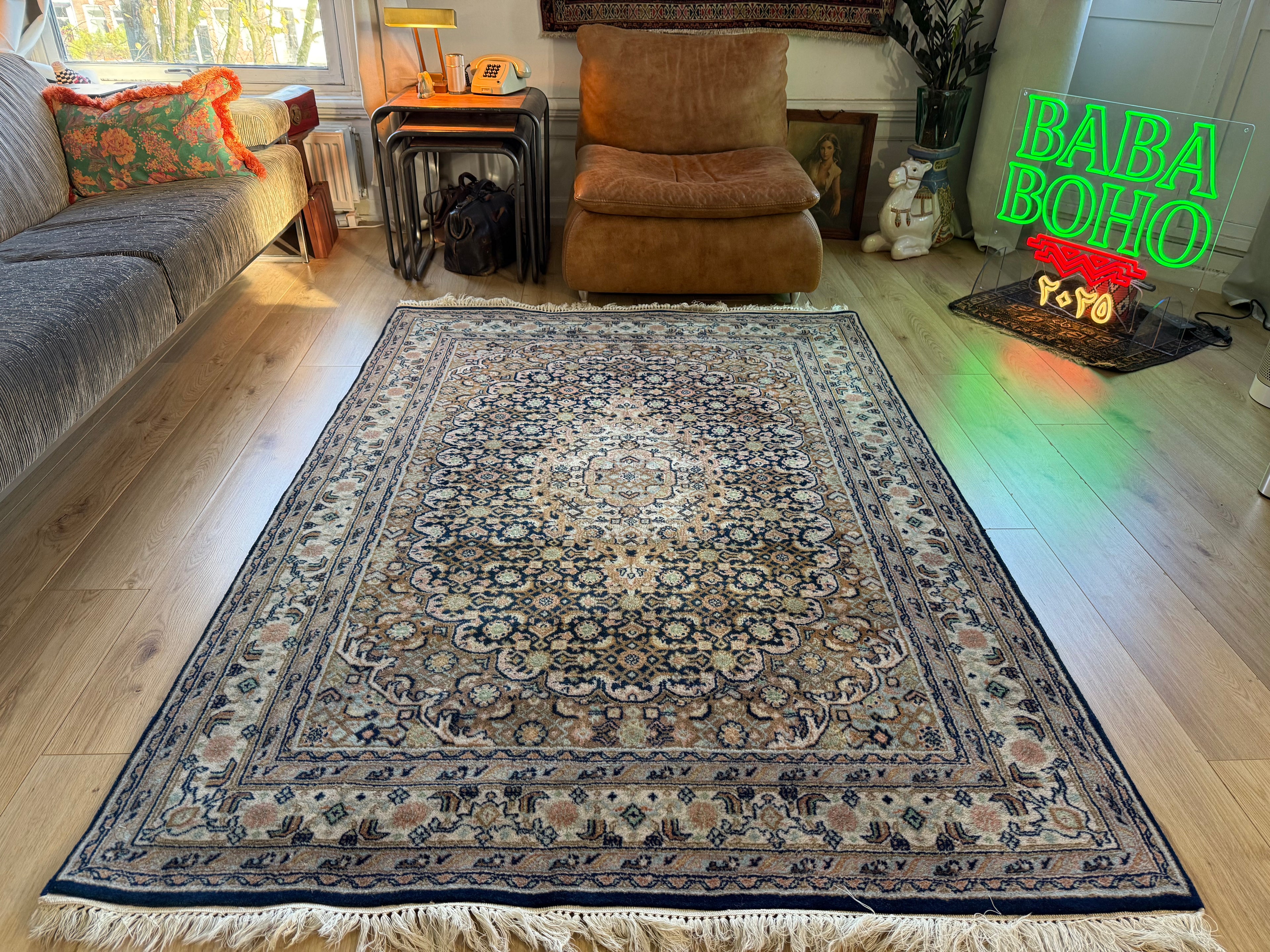 Handgeknoopt vintage klassiek tapijt – ca. 220 × 148 cm