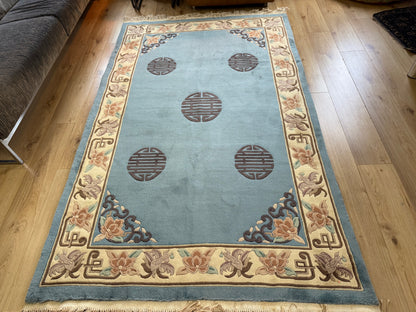 vintage Chinees Deco-tapijt – ca. 155 × 248 cm