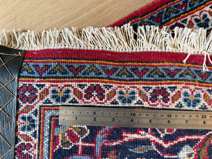 Tapete vintage nó à mão estilo Kashan – 312 × 202 cm