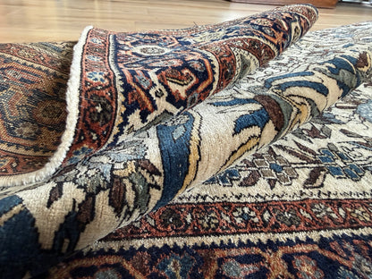 Early 20th-century figurative carpet – Qom tradition – 188 × 132 cm