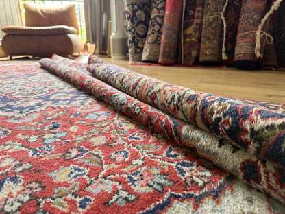 handgeknoopt Oosters Vintage tapijt Kashan stijl  215 x 345 cm
