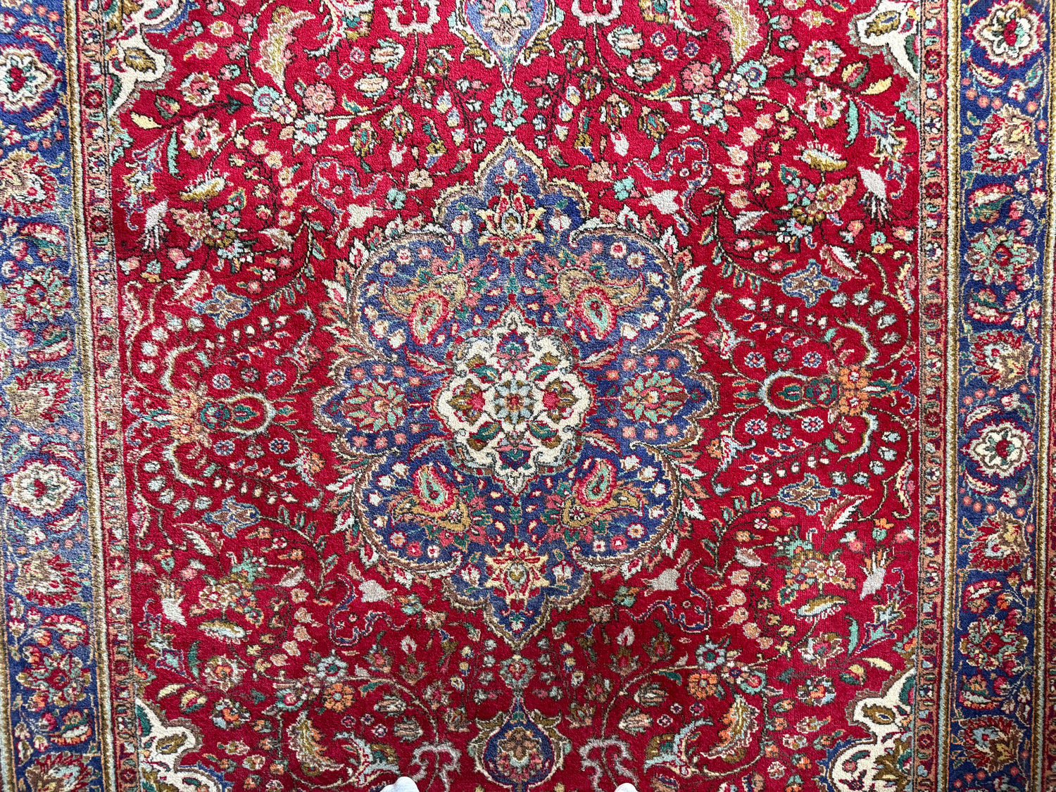 Handgeknoopt vintage Tabriz tapijt – ca. 301 × 205 cm