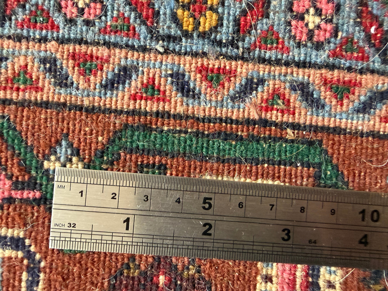 Tapete vintage nó à mão – estilo Bidjar – 310 × 200 cm – padrão Mahi