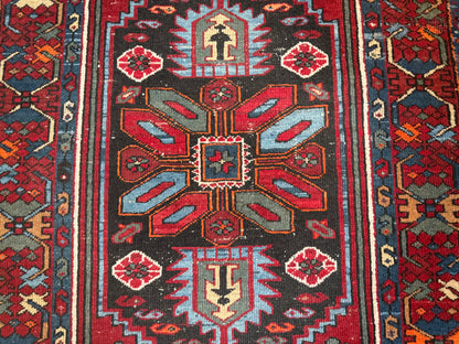 Handgeknoopt vintage oosters tapijt – Heriz stijl – ca. 200 × 118 cm