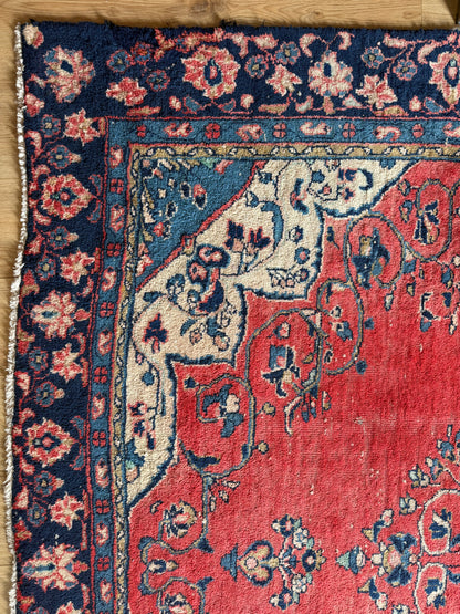 Handgeknoopt vintage Oosters Tapijt Kashan stijl – ca. 213 × 292 cm
