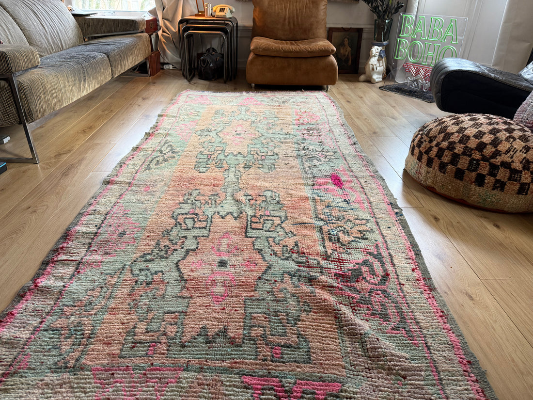 Vintage Marokkaans Berber tapijt (ca. 1950–1970) – 355 × 137 cm