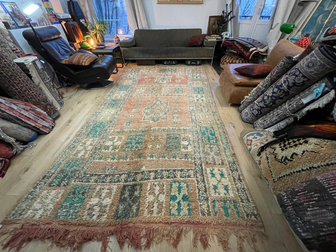 Handgeknoopt vintage Marokkaans tapijt – ca. 335 × 190 cm