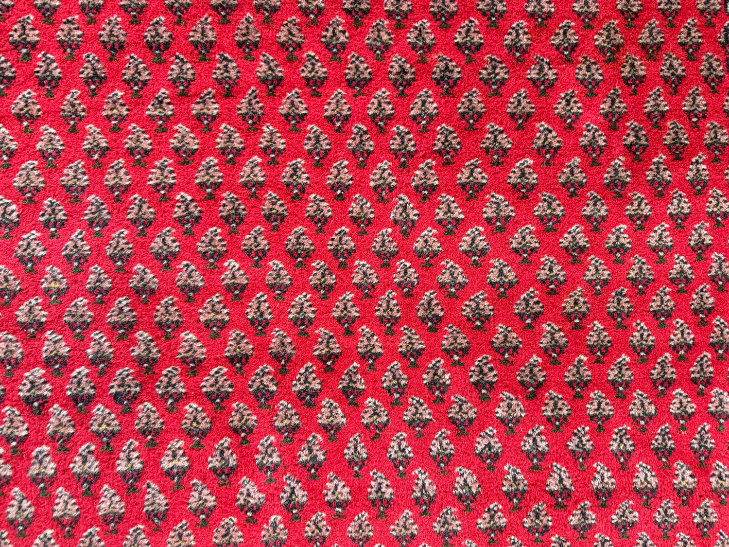 Vintage handgeknoopt vloerkleed – klassiek boteh design – ca. 192 × 125 cm