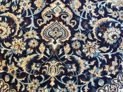 Hand-knotted vintage oriental Nain style carpet – approx. 196 × 300 cm