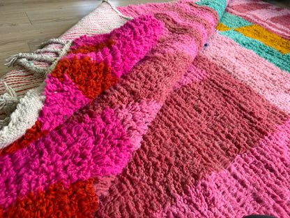 Marokkaans tapijt in roze en fuchsia – 302 × 204 cm