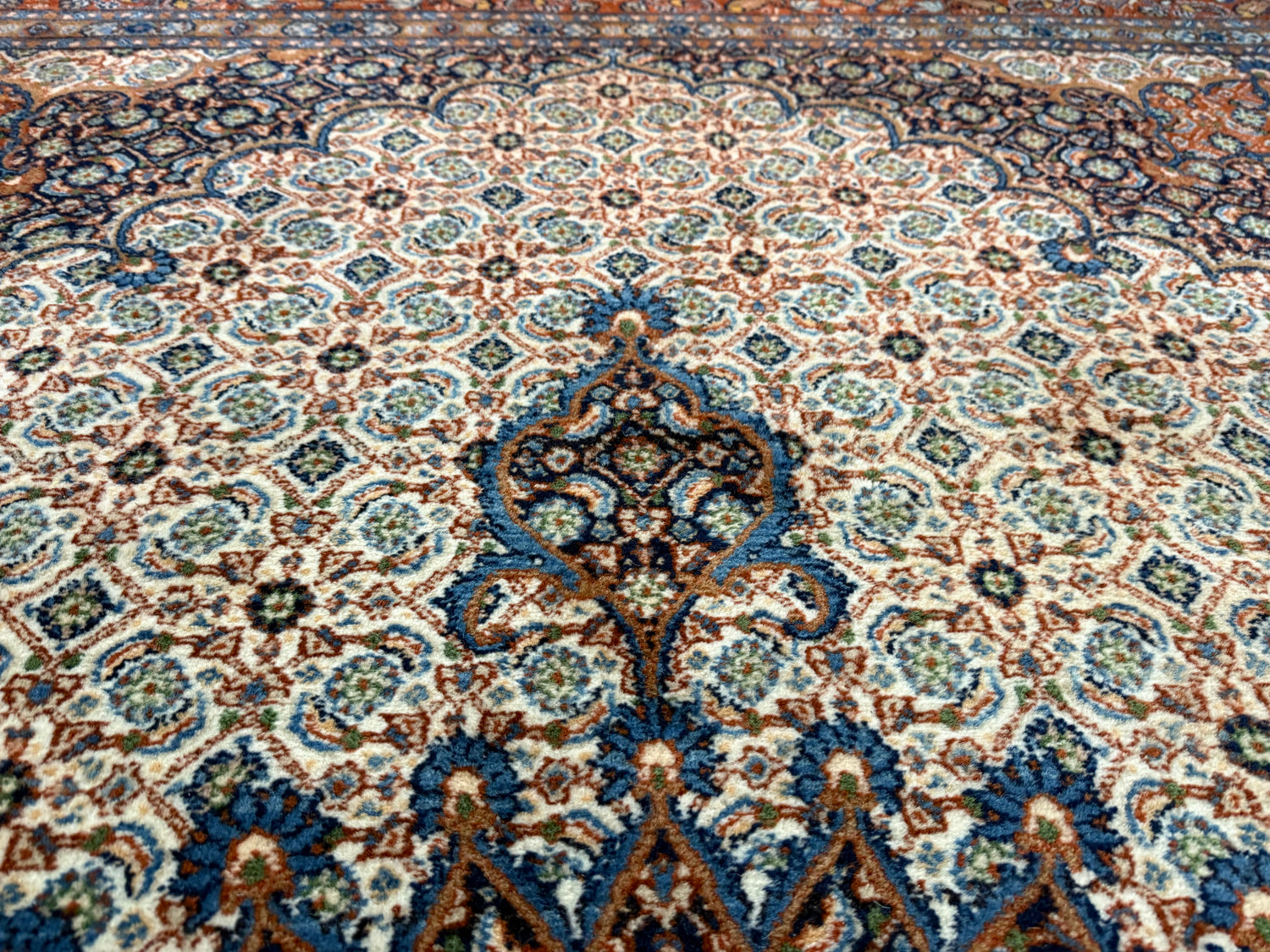 Handgeknoopt Oosters vintage tapijt – 310 × 200 cm – Professioneel gereinigd