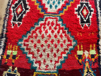 Handgeknoopt vintage Boujad tapijt – Marokkaans – ca. 282 × 145 cm