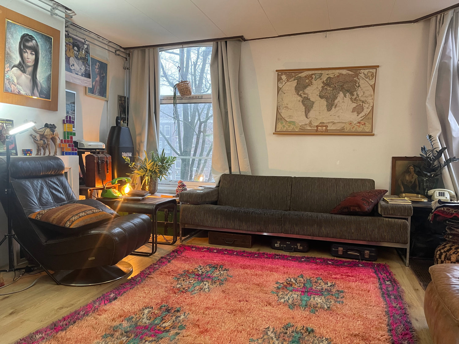 Handgeknoopt vintage tapijt Marokkaans Boucherouite ca. 323 × 193 cm