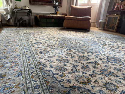 Handgeknoopt vintage tapijt – Licht &amp; elegant – ca. 365 × 245 cm