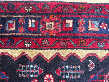 Handgeknoopt vintage tapijt – ca. 209 × 133 cm