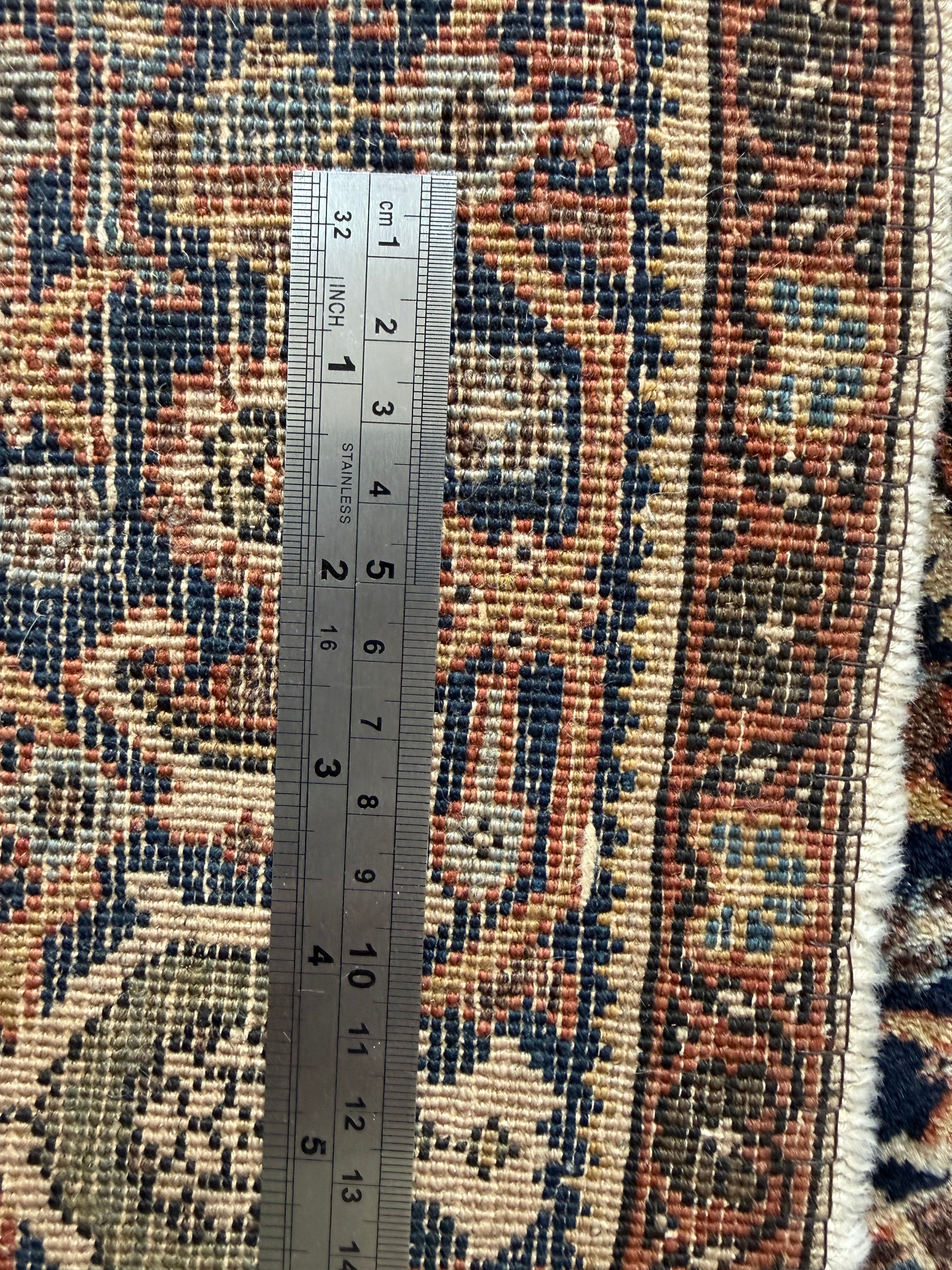 Early 20th-century figurative carpet – Qom tradition – 188 × 132 cm