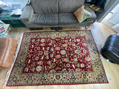 Handgeknoopt vintage Oosters tapijt – ca. 265 × 162 cm