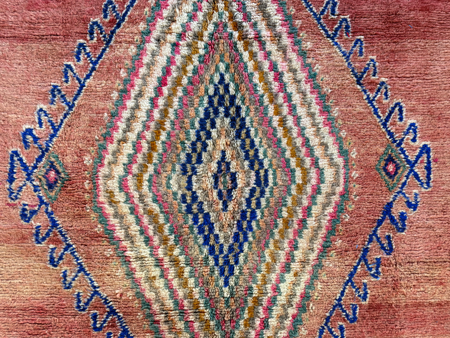 Handgeknoopt vintage Marokkaans tapijt – ca. 370 × 204 cm