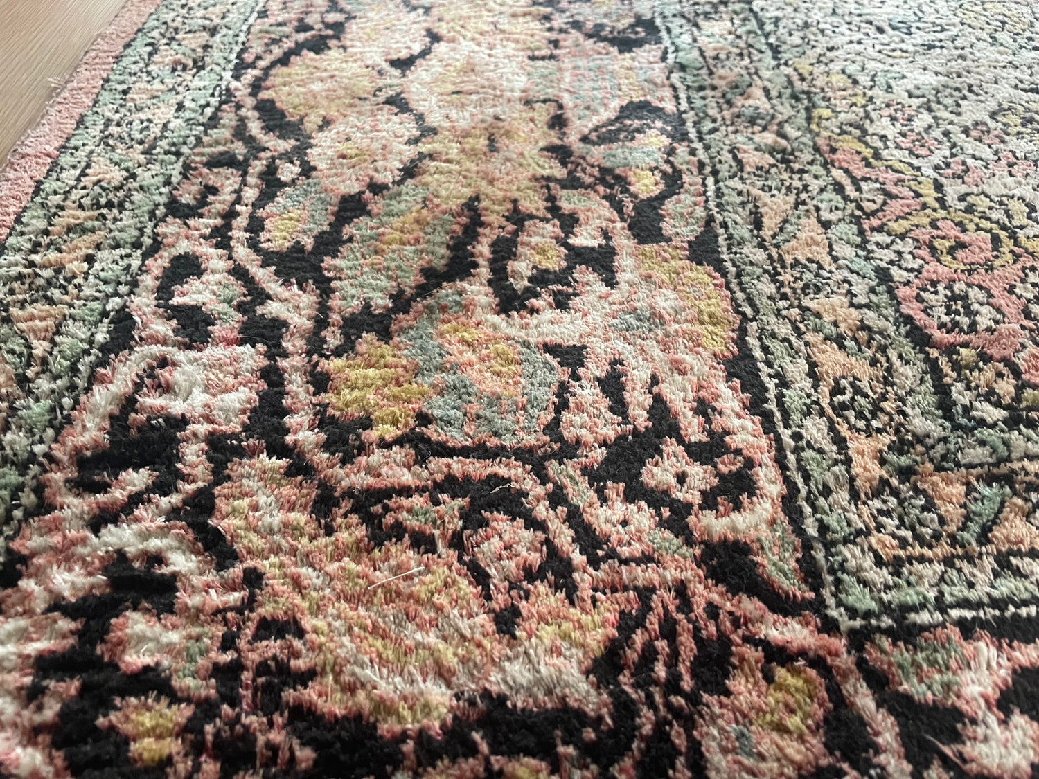 Handgeknoopt vintage Kasmir tapijt – ca. 325 × 216 cm