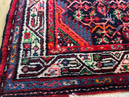 Handgeknoopte vintage Oosterse loper – ca. 305 × 88 cm