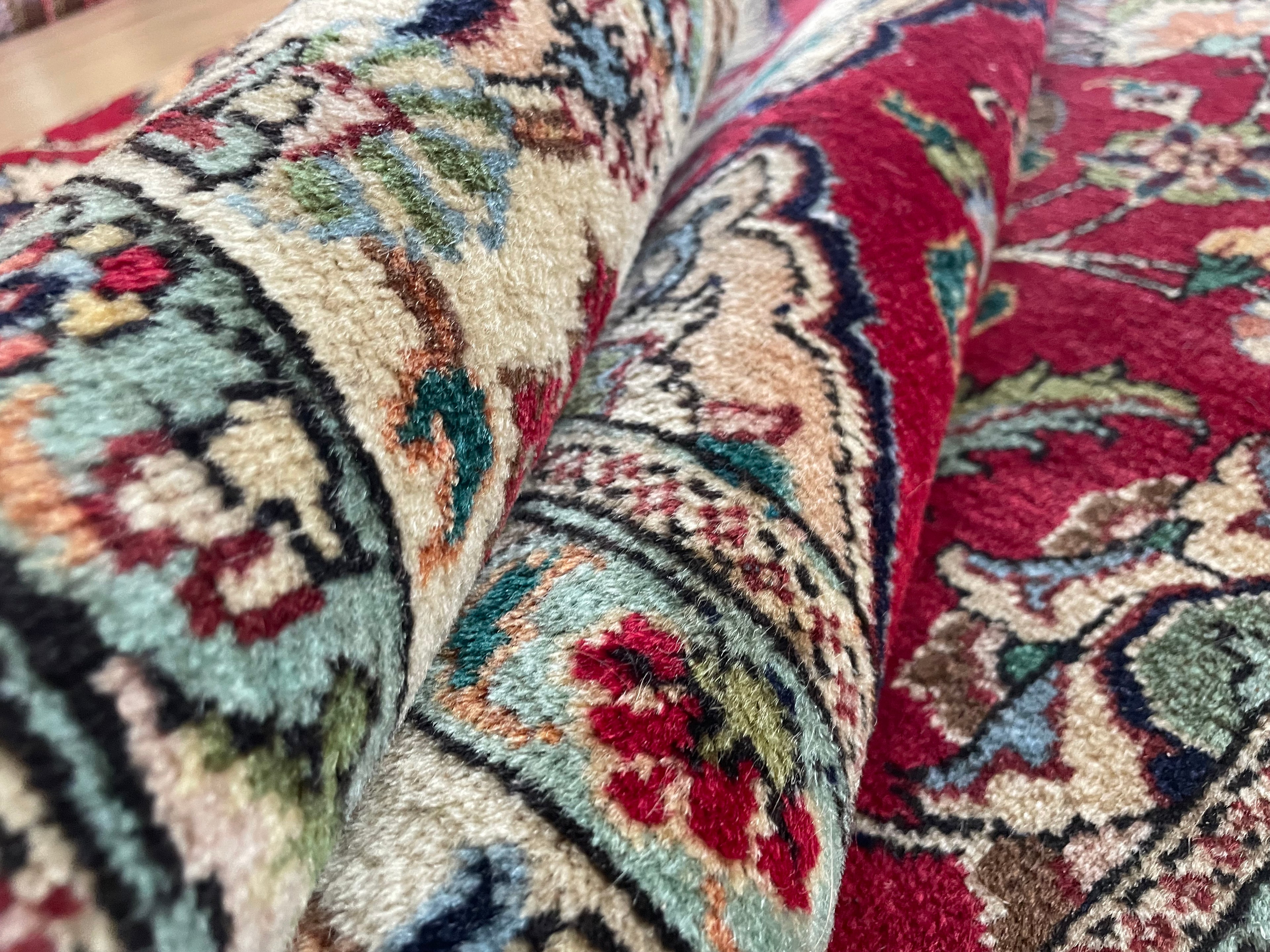 Groot Oosters Tabriz stijl tapijt 350 x 220 handgeknoopt vintage