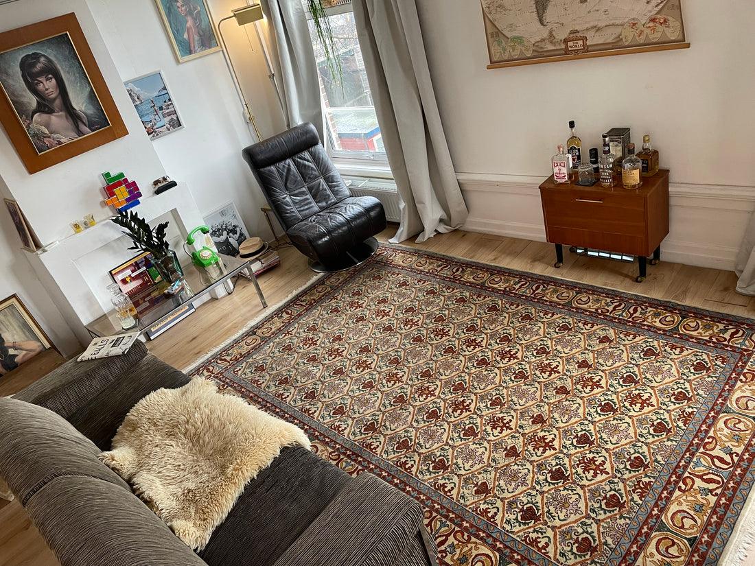 Handgeknoopt vintage tapijt – ca. 290 × 200 cm